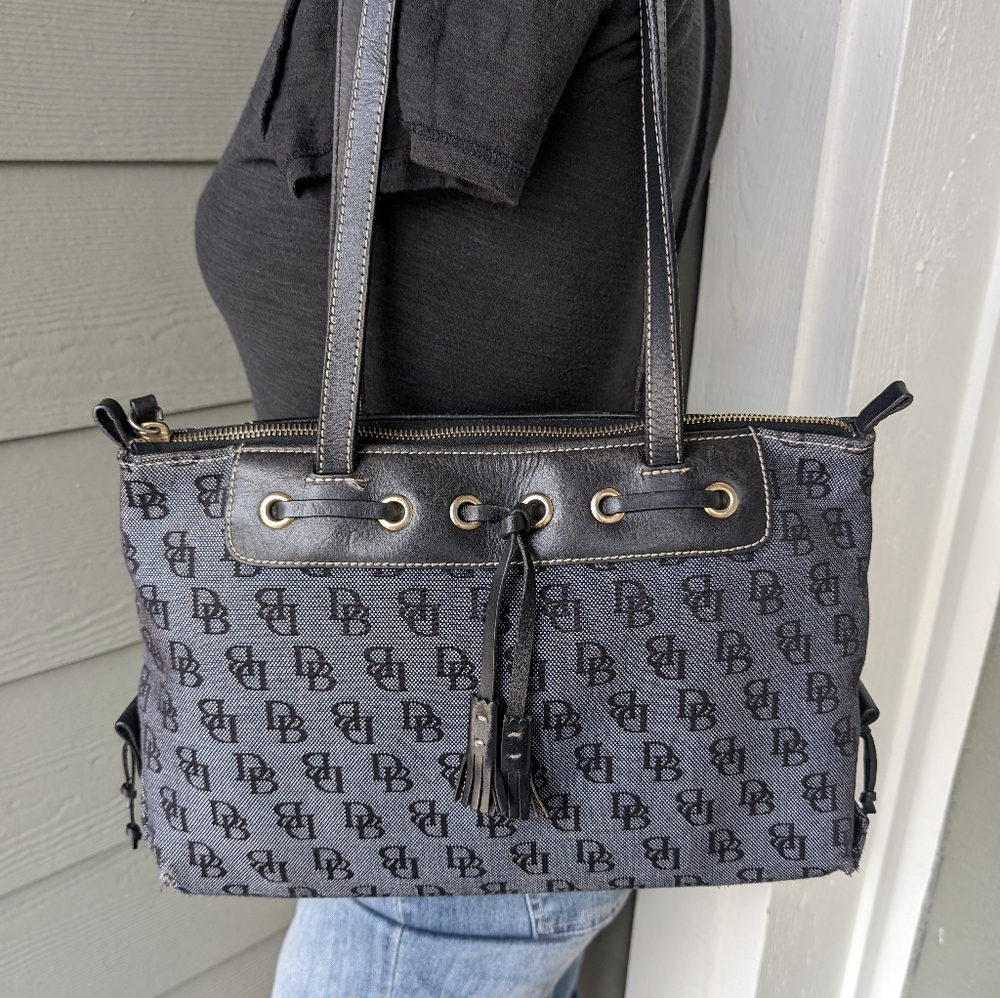 Dooney & Bourke Monogram Tassel Tote